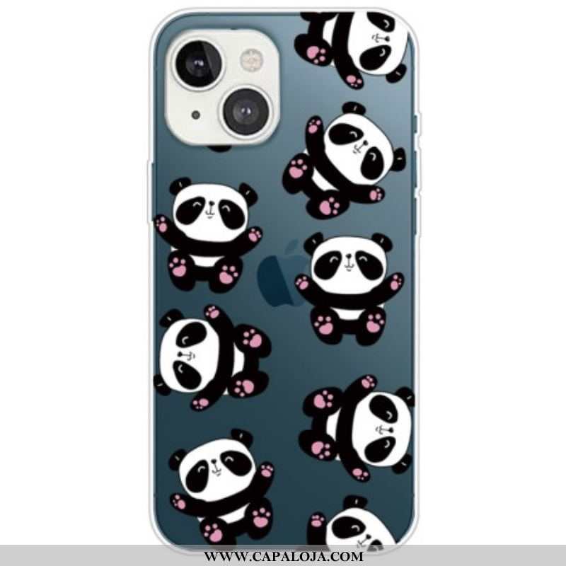 Capa Para iPhone 14 Plus Pequenos Pandas