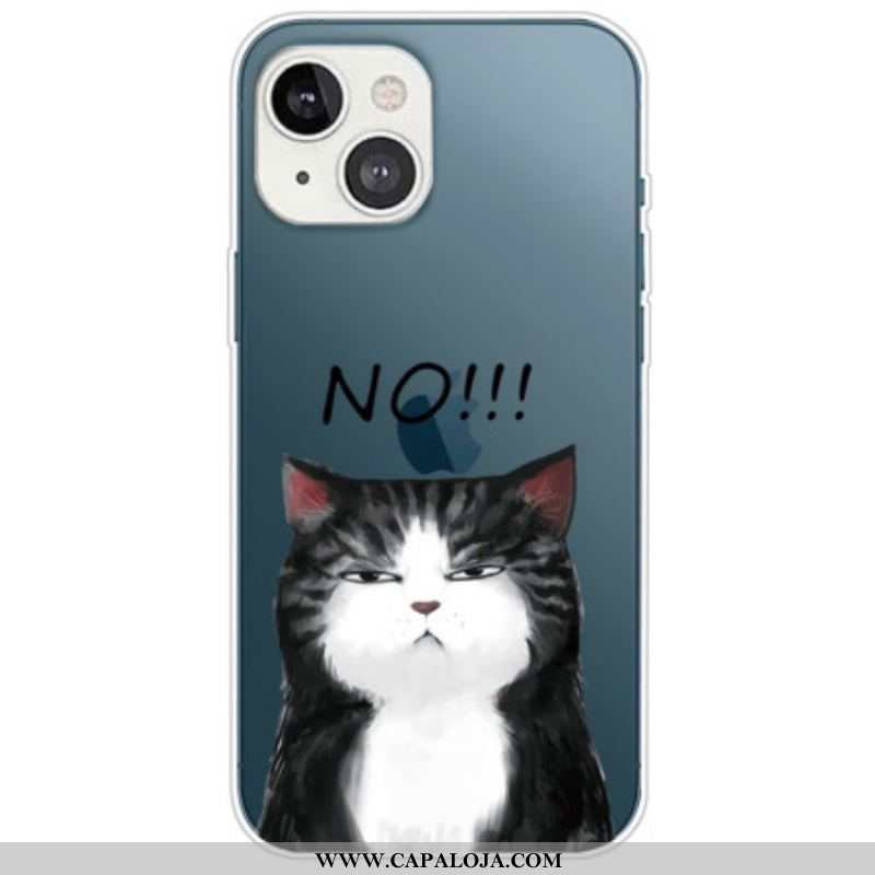 Capa Para iPhone 14 Plus Silicone Cat No