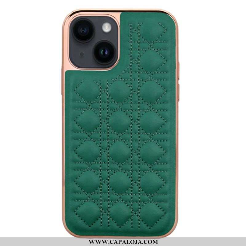 Capa Para iPhone 14 Plus Vietao Couture Efeito Couro