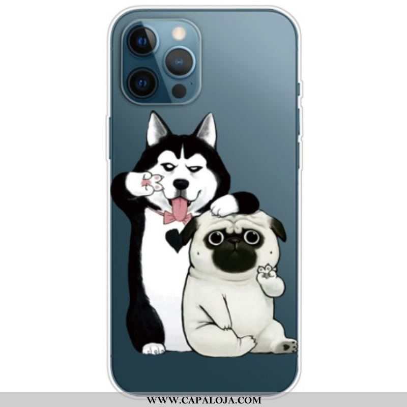 Capa Para iPhone 14 Pro Cachorros Engraçados