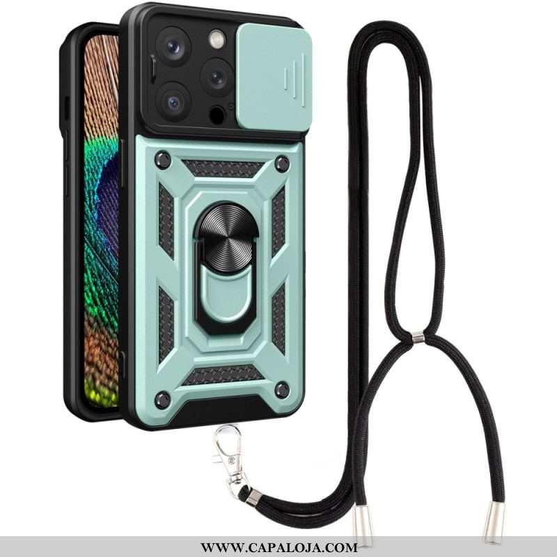 Capa Para iPhone 14 Pro De celular Cabo Com Suporte De Anel