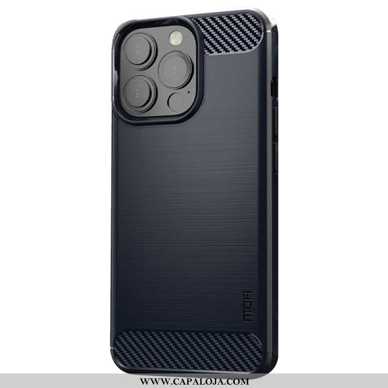 Capa Para iPhone 14 Pro Fibra De Carbono Escovada Mofi