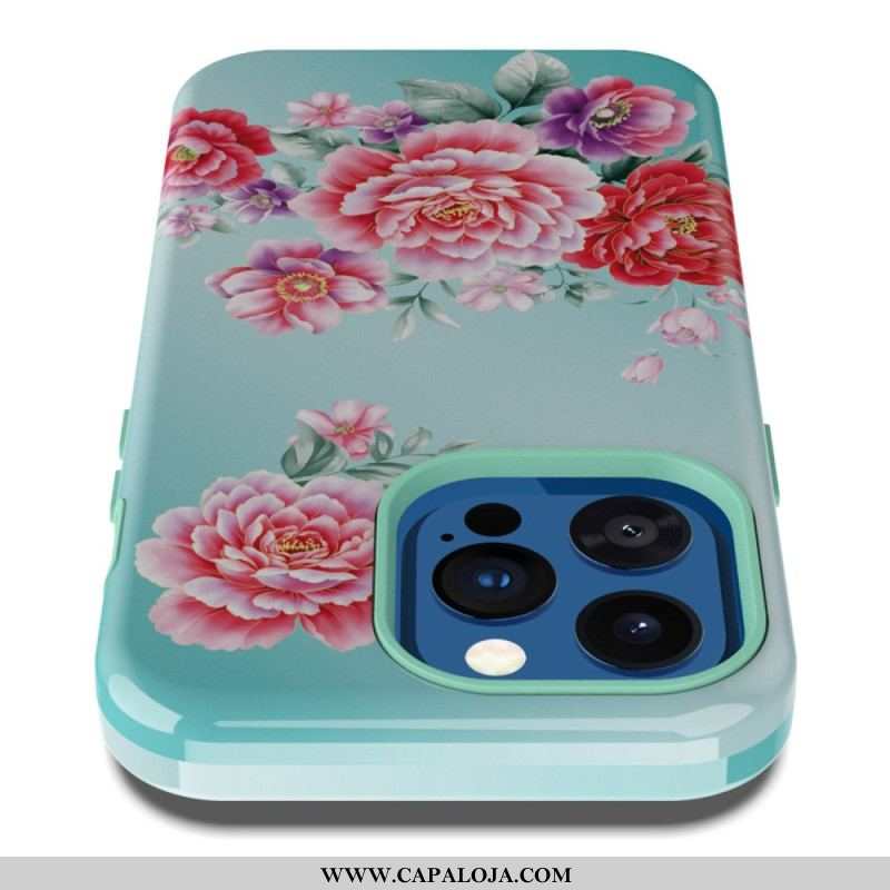 Capa Para iPhone 14 Pro Flores Vintage