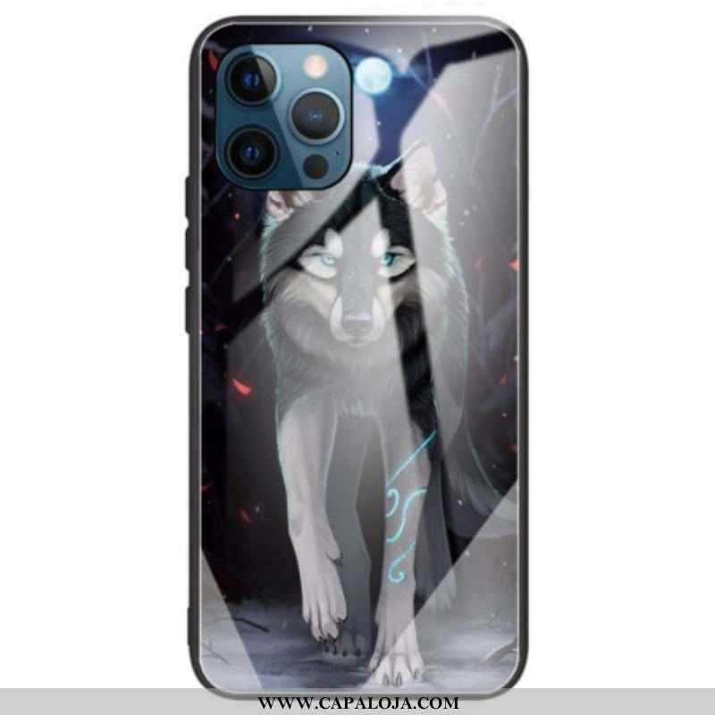 Capa Para iPhone 14 Pro Max Lobo De Vidro Temperado