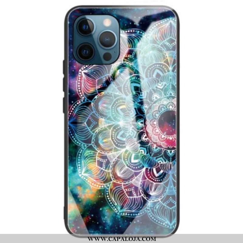 Capa Para iPhone 14 Pro Max Mandala Vidro Temperado