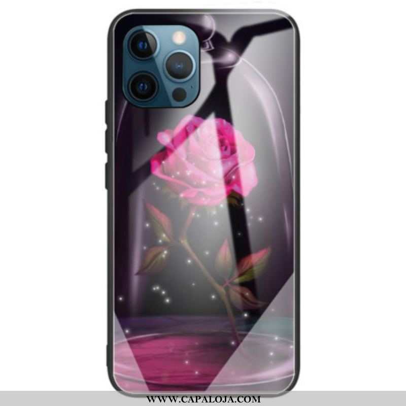 Capa Para iPhone 14 Pro Max Vidro Temperado Rosa