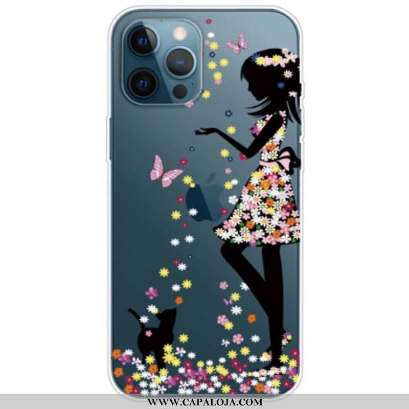 Capa Para iPhone 14 Pro Menina Transparente