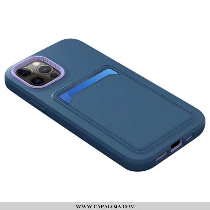 Capa Para iPhone 14 Pro Porta Cartão Bicolor