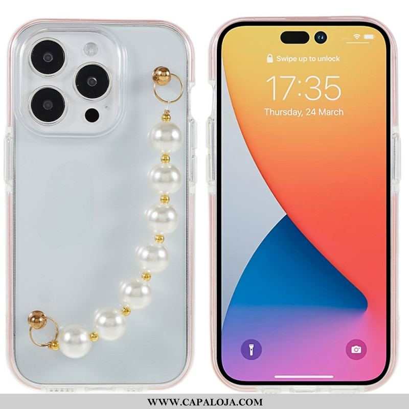 Capa Para iPhone 14 Pro Pulseira De Silicone