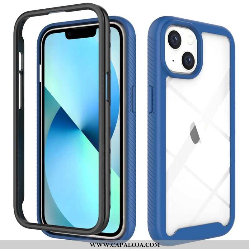 Capa Para iPhone 14 Pára-choques De Estrutura Híbrida