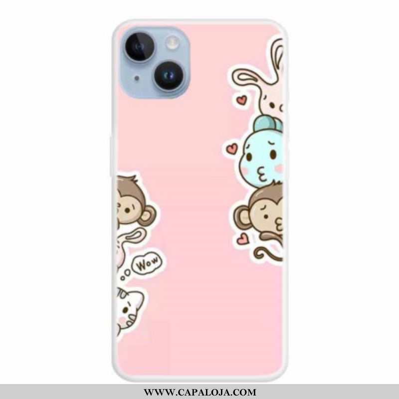 Capa Para iPhone 15 Plus Animais Uau