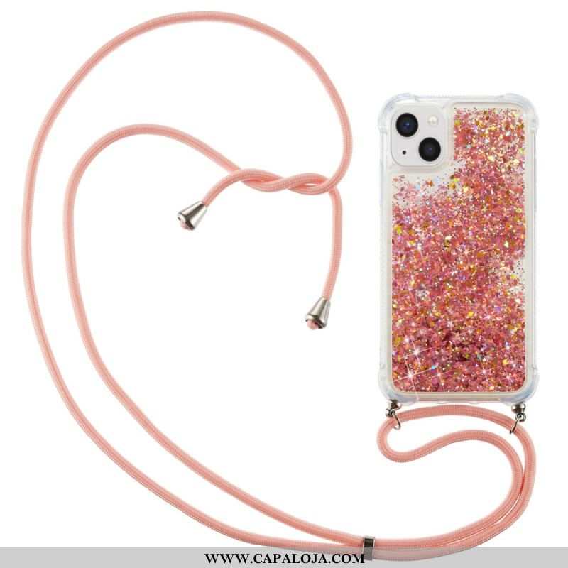 Capa Para iPhone 15 Plus De celular Cordão De Lantejoulas