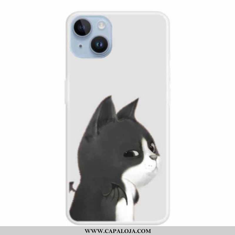 Capa Para iPhone 15 Plus Gato Diabo