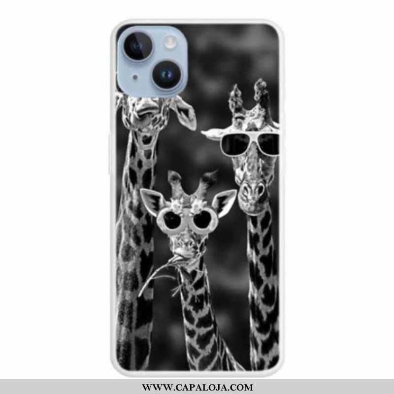 Capa Para iPhone 15 Plus Girafas Anônimas