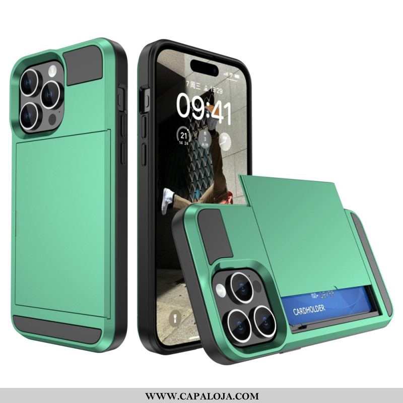 Capa Para iPhone 15 Porta Cartão Integrado