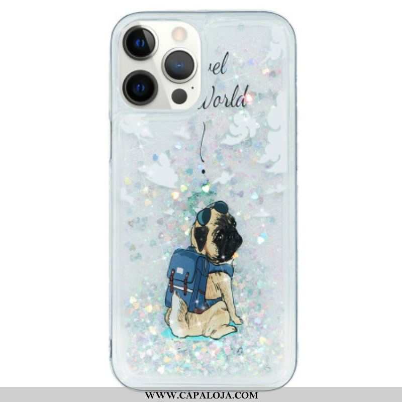 Capa Para iPhone 15 Pro Cachorro Brilhante