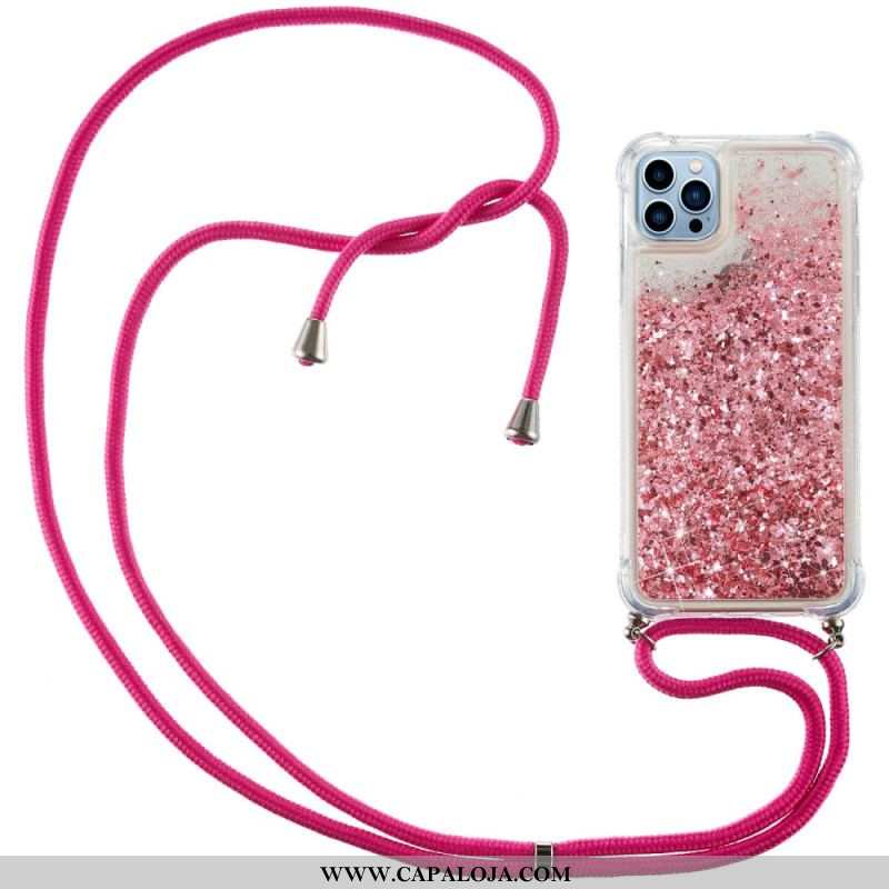 Capa Para iPhone 15 Pro De celular Cordão De Lantejoulas