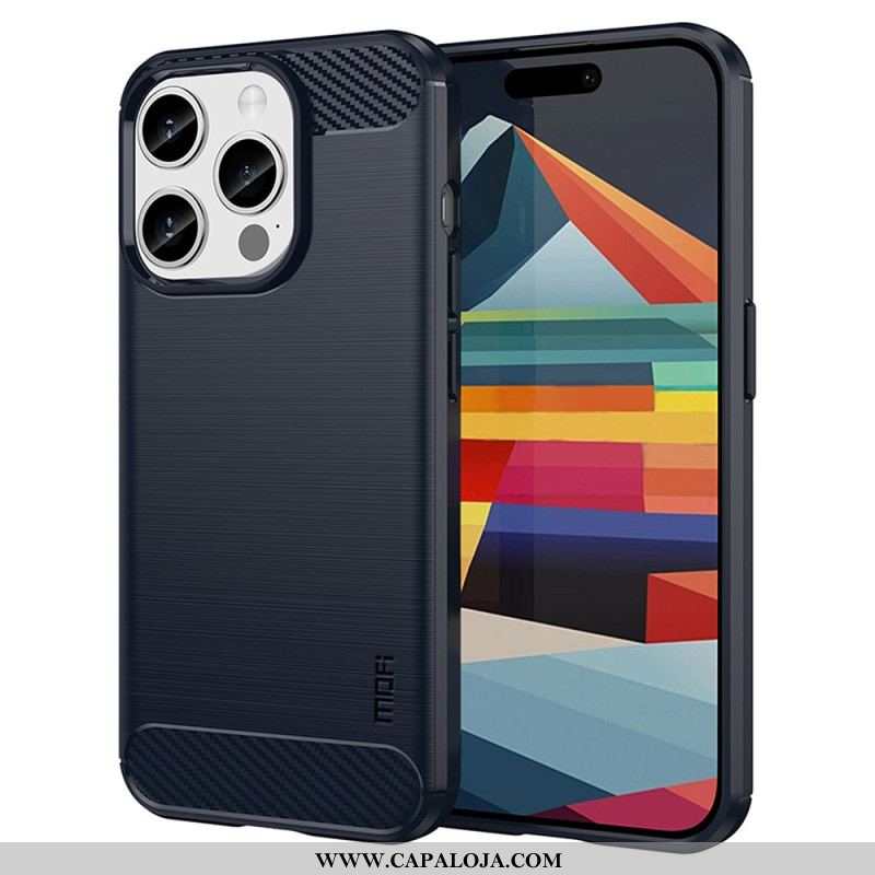 Capa Para iPhone 15 Pro Fibra De Carbono Escovada Mofi