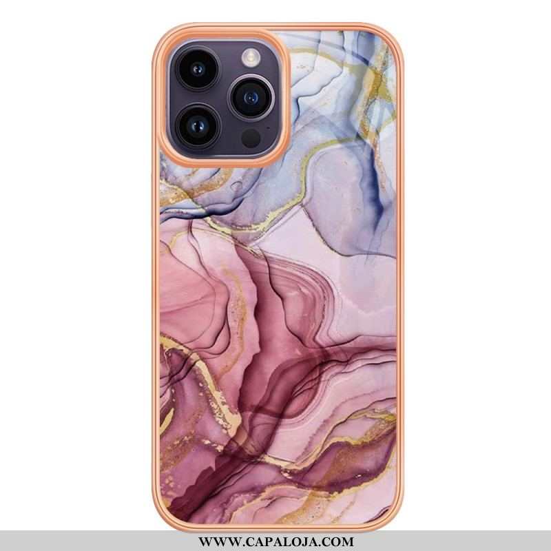 Capa Para iPhone 15 Pro Max Estilo Marmoreado