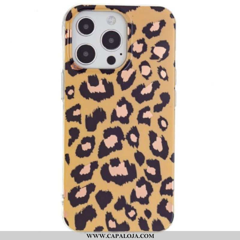 Capa Para iPhone 15 Pro Padrão Leopardo