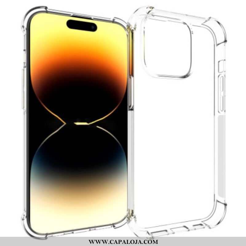 Capa Para iPhone 15 Pro Transparente Com Cantos Reforçados