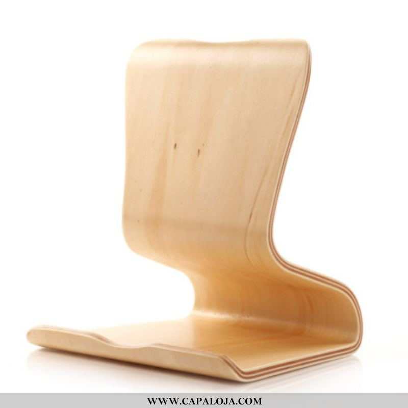 Suporte De Mesa Estilo 70 De Madeira Natural Para Tablet